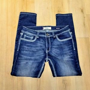 VGS Skinny Jeans Flap Pocket Thick Stitch Sz 10